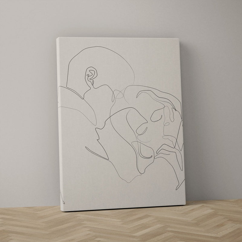 Canvas print kunstwerk van line art